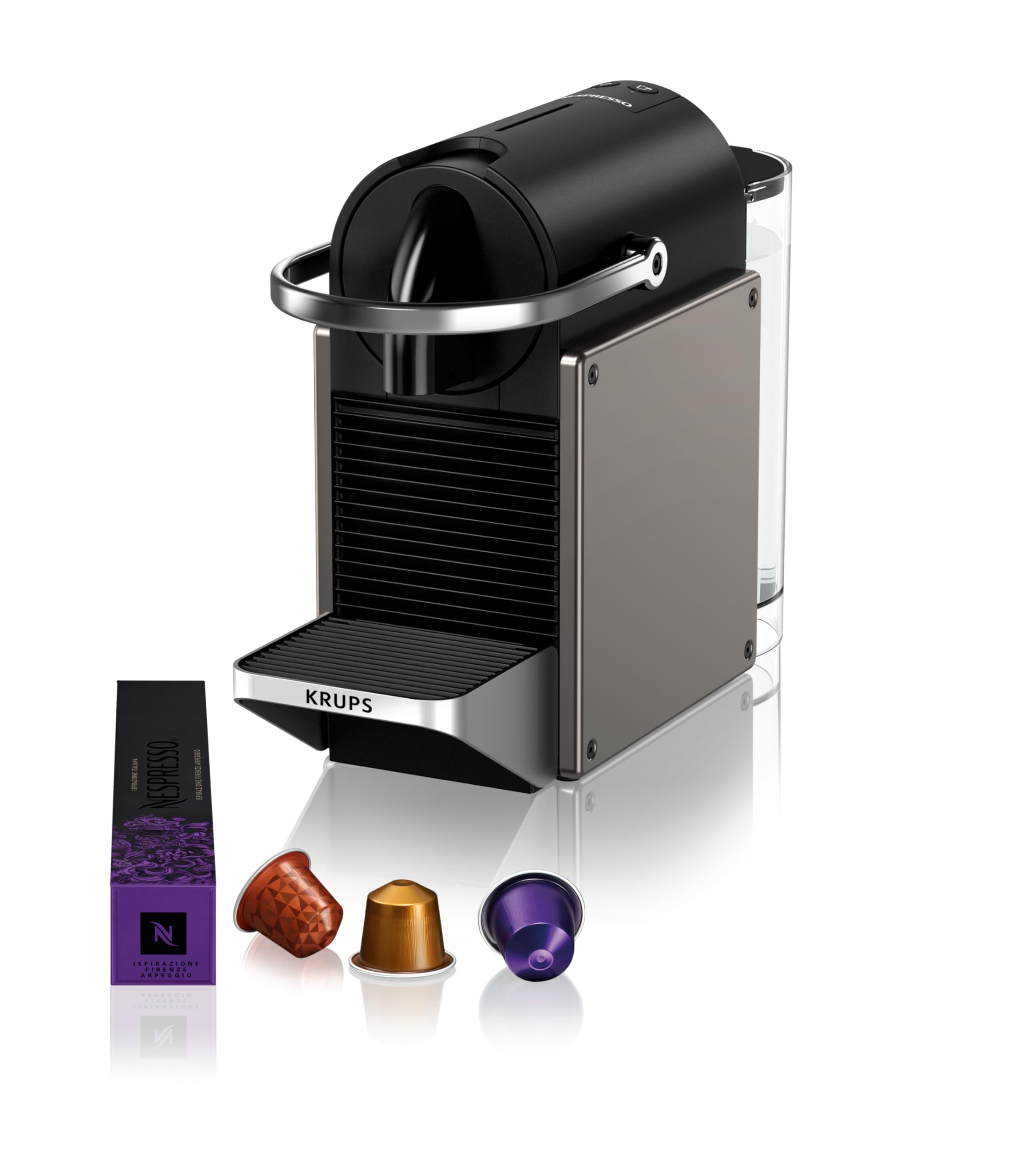 Machine à Café à Capsules Compacte - Titane